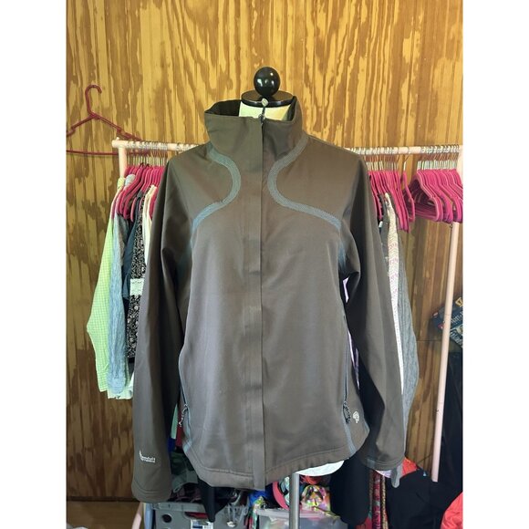 Mountain Hardwear Jacket Womens L Brown Full Zip Conduit Softshell Outdoors - Picture 2 of 16